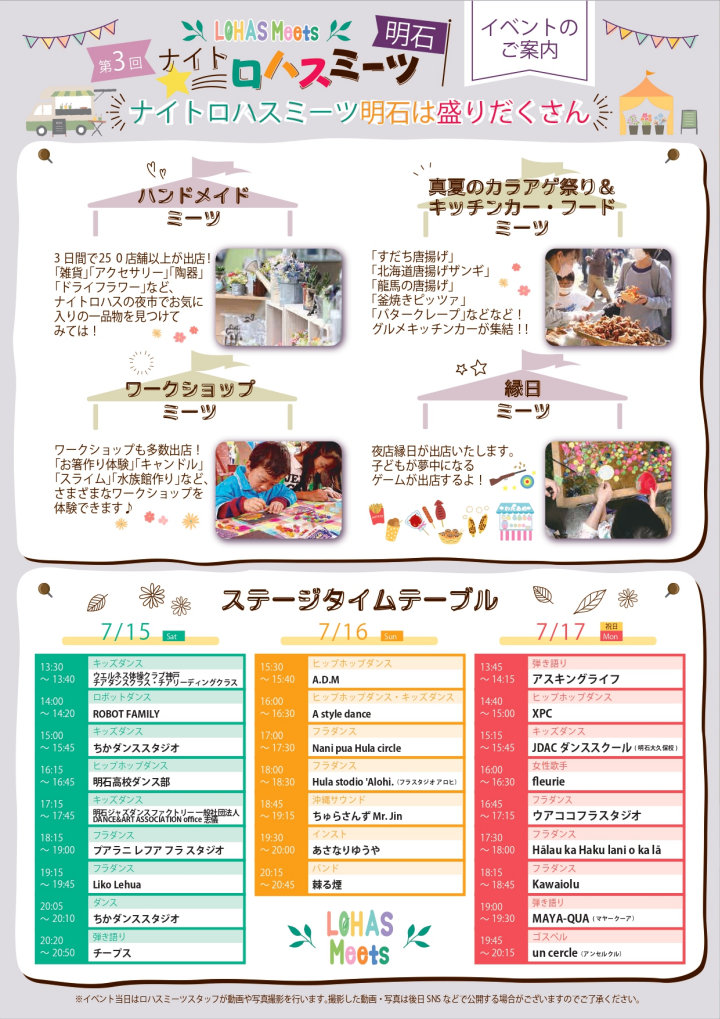 ナイトロハスミーツ明石のイベント内容