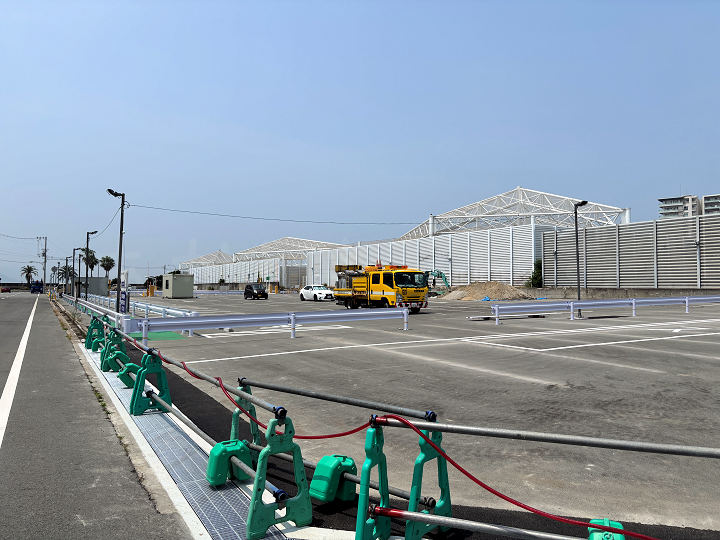 明石市役所駐車場・バス停が7月22日から明石港東側へ移転