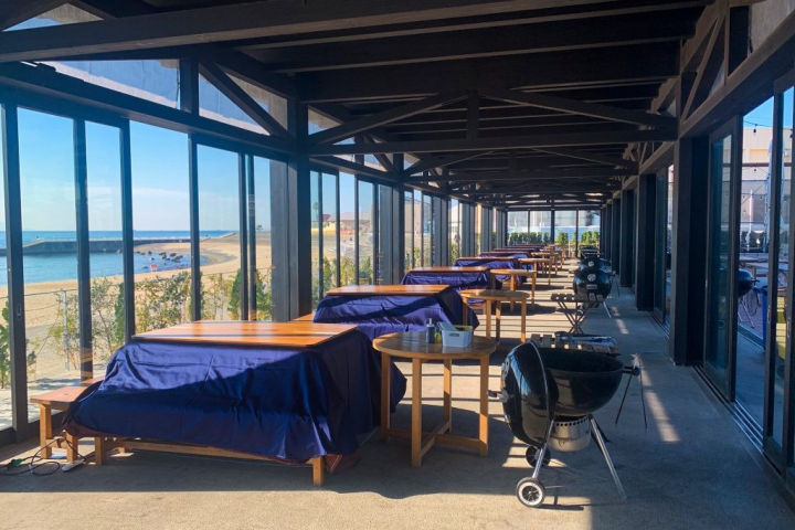 こたつ席でゆったり初日の出鑑賞