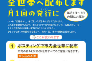 明石市「広報あかし」が7月号から全戸配布に！申込不要で全世帯へお届け