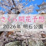 【2026年】明石公園（明石市）の桜開花予想は？満開の時期はいつ頃？